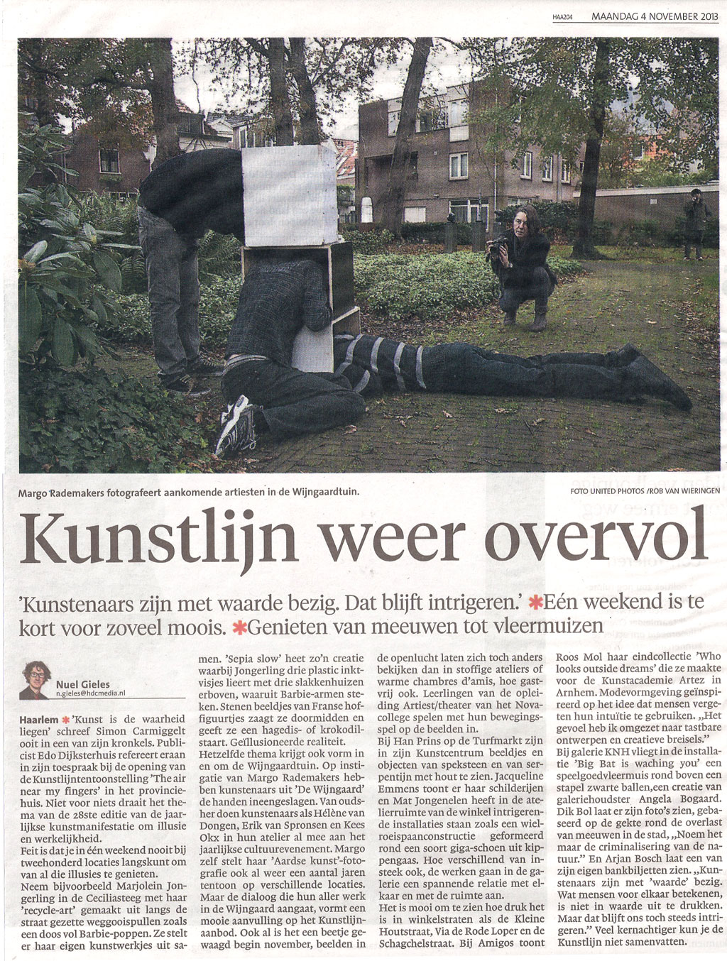 Kunstlijn 2013 Haarlems Dagblad