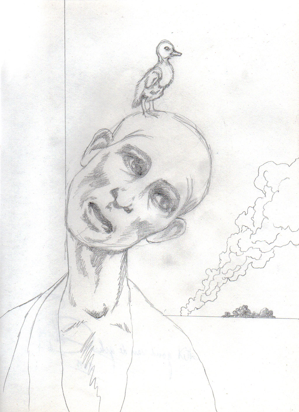 Zonder Titel - 2019 tekening/voorstudie IJsvogel - Arjan Bosch 2021