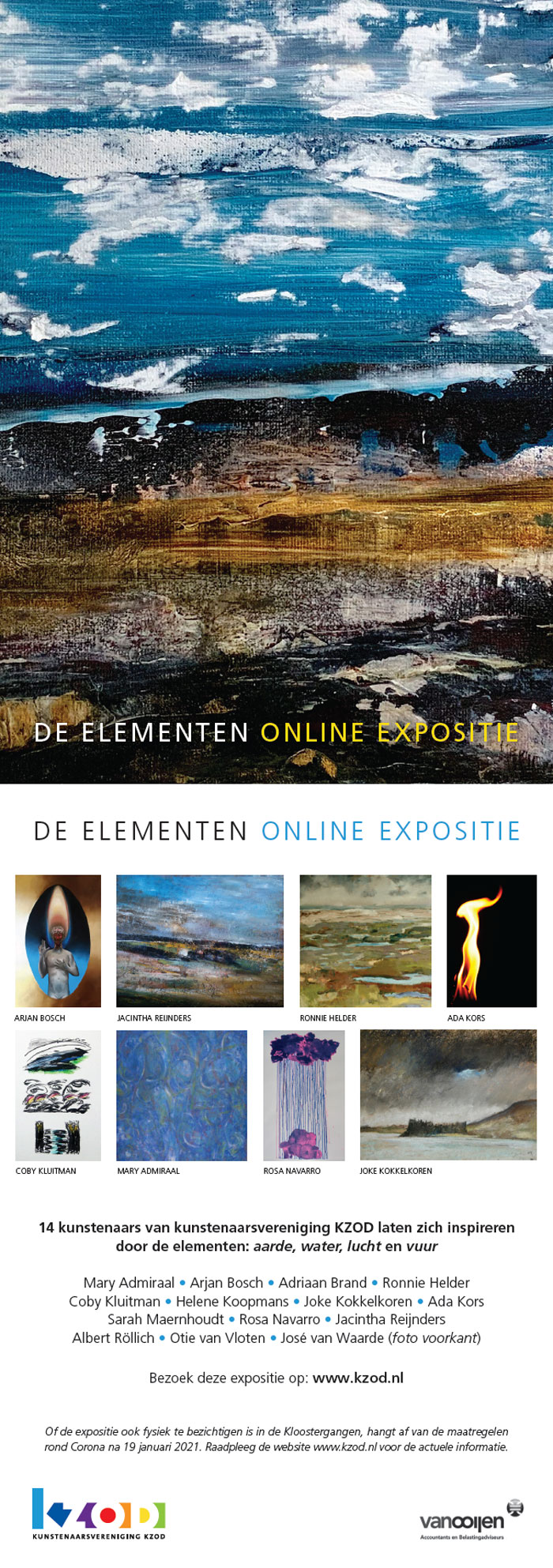 Arjan Bosch exposeert online bij expositie De Elementen