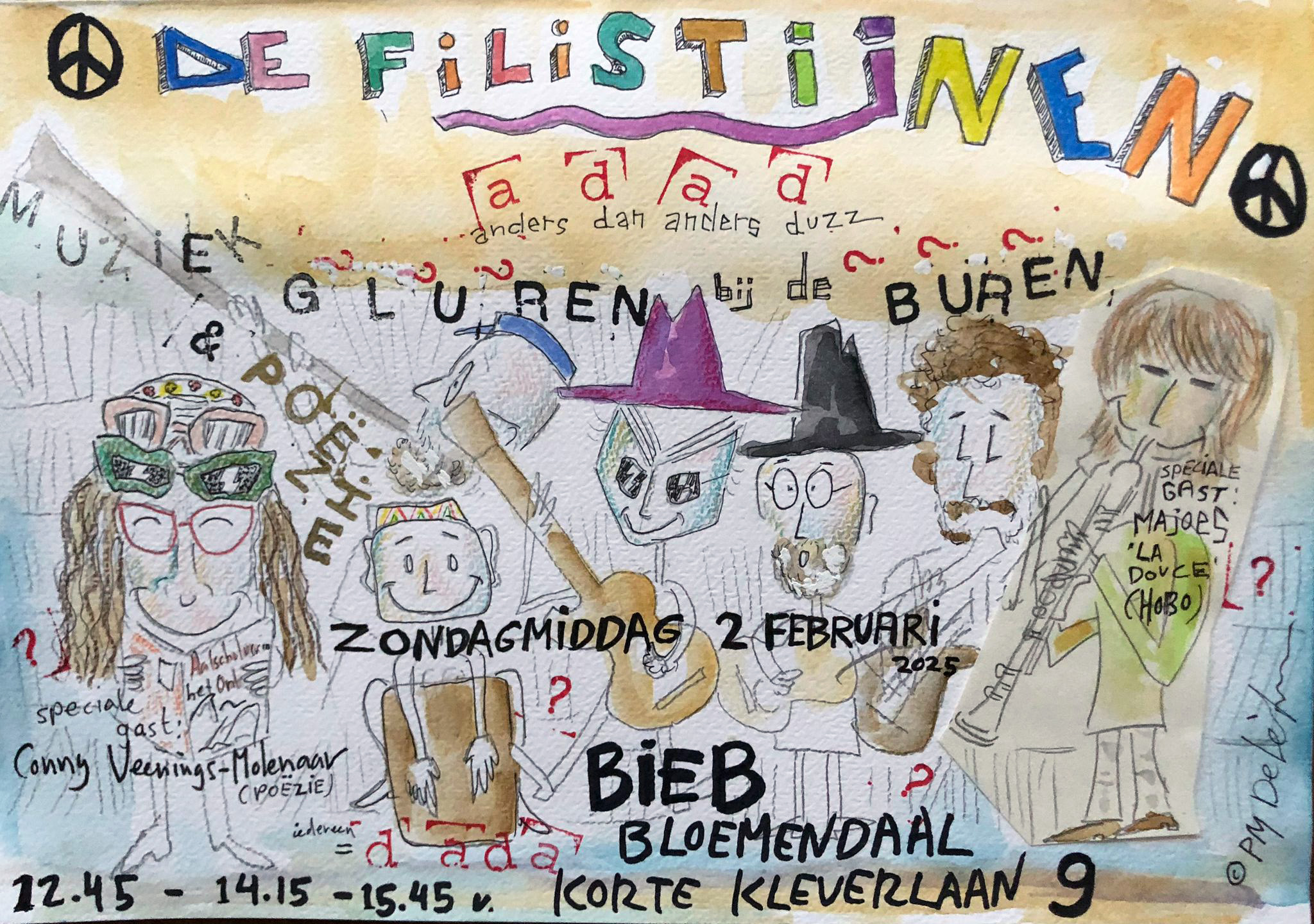 De Filistijnen speelden 2 februari 2025 in de Bieb van Bloemendaal